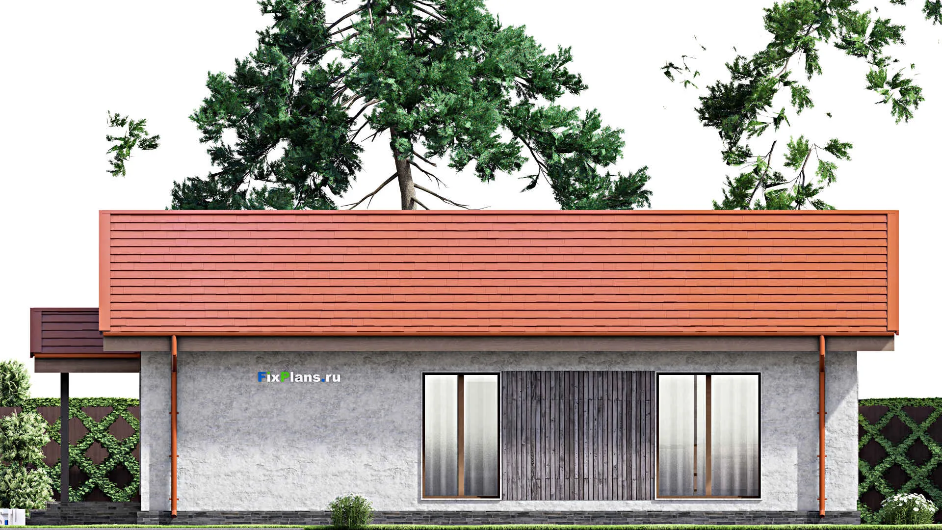 F-13427 - Проект одноэтажного дома 9 на 15, площадью 90 м² с 2 спальнями