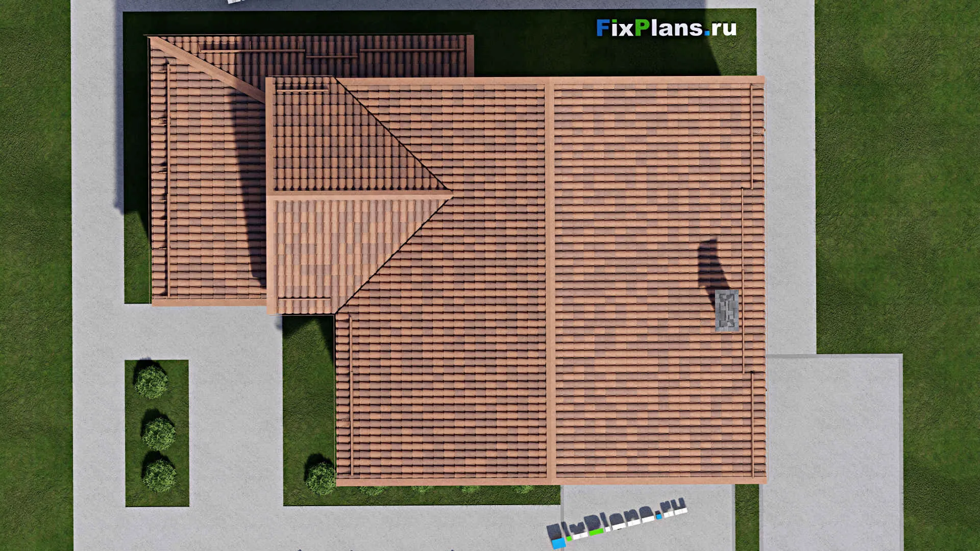F-10313 - Проект дома с мансардой 12 на 17, площадью 220 м² с 5 спальнями
