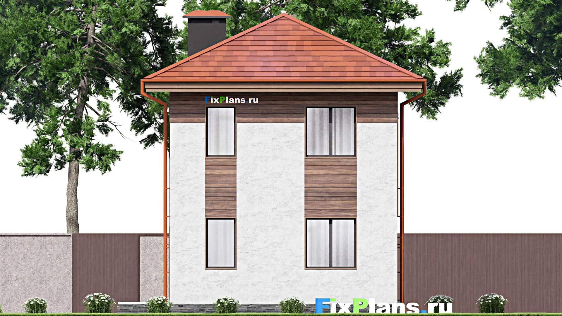 F-14084 - Проект двухэтажного дома 8 на 11, площадью 110 м² с 3 спальнями