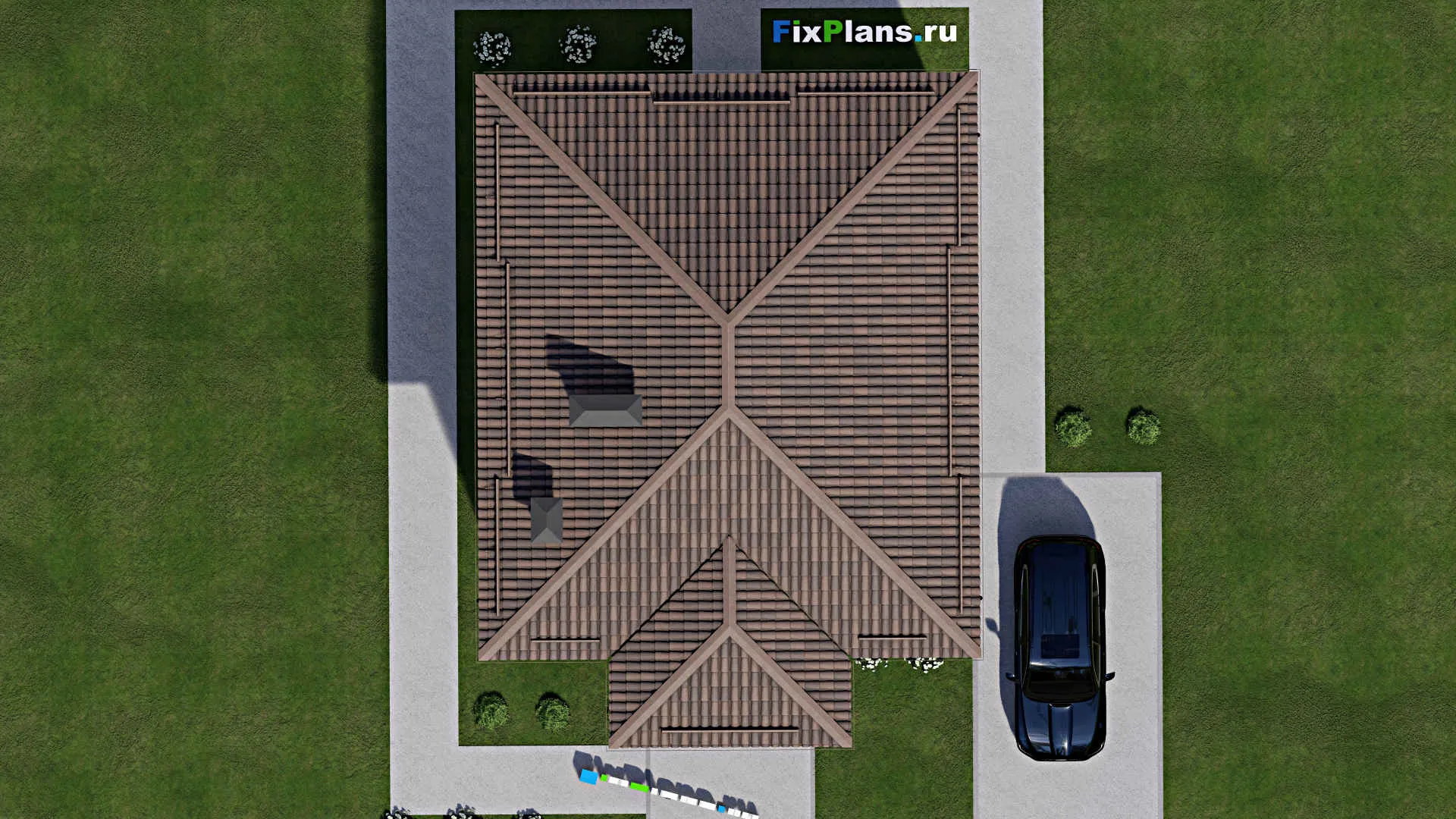 F-12203 - Проект двухэтажного дома 10 на 13, площадью 170 м² с балконом и 5 спальнями