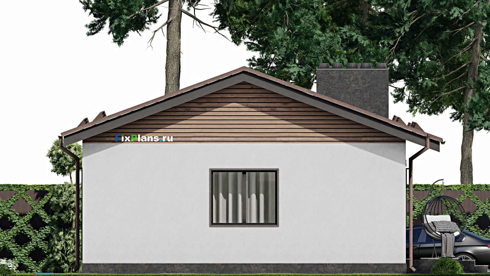 F-3437 - Проект одноэтажного дома 9 на 16, площадью 120 м² с 3 спальнями