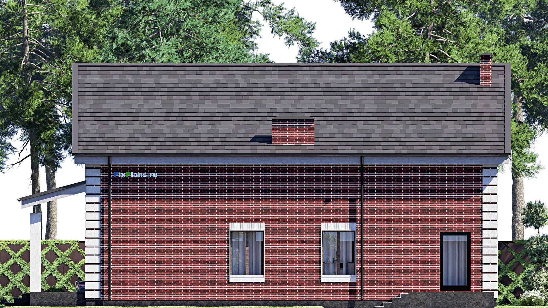 F-17801 - Проект дома с мансардой 14 на 17, площадью 310 м² с 4 спальнями