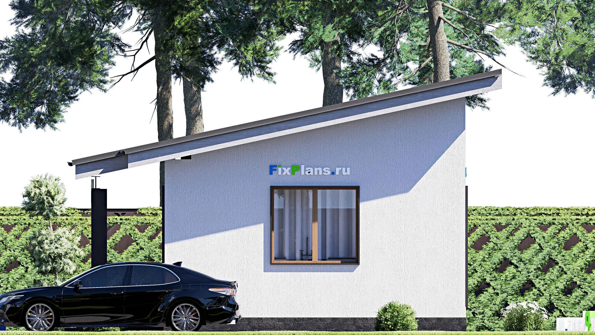 F-18611 - Проект одноэтажного дома 8 на 10, площадью 50 м² с 2 спальнями