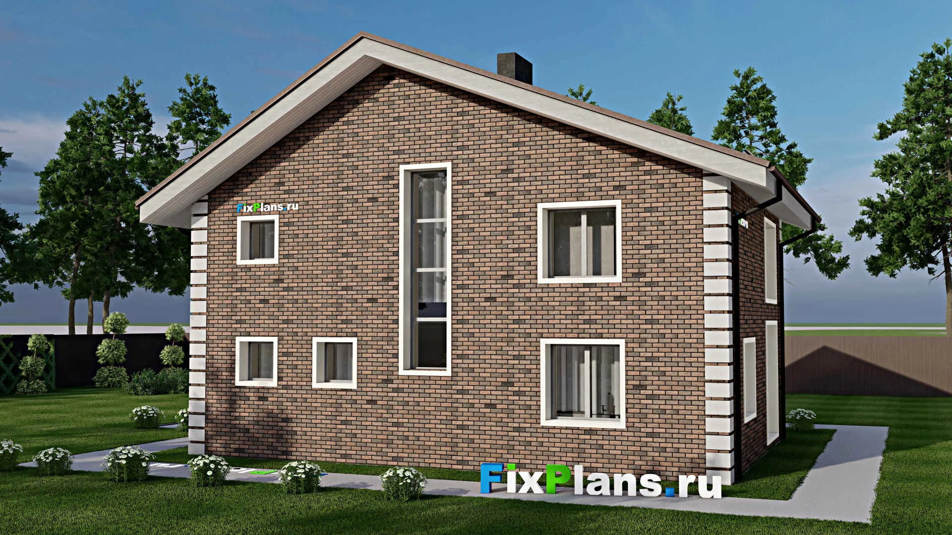 F-5426 - Проект дома с мансардой 9 на 12, площадью 130 м² с 2 спальнями