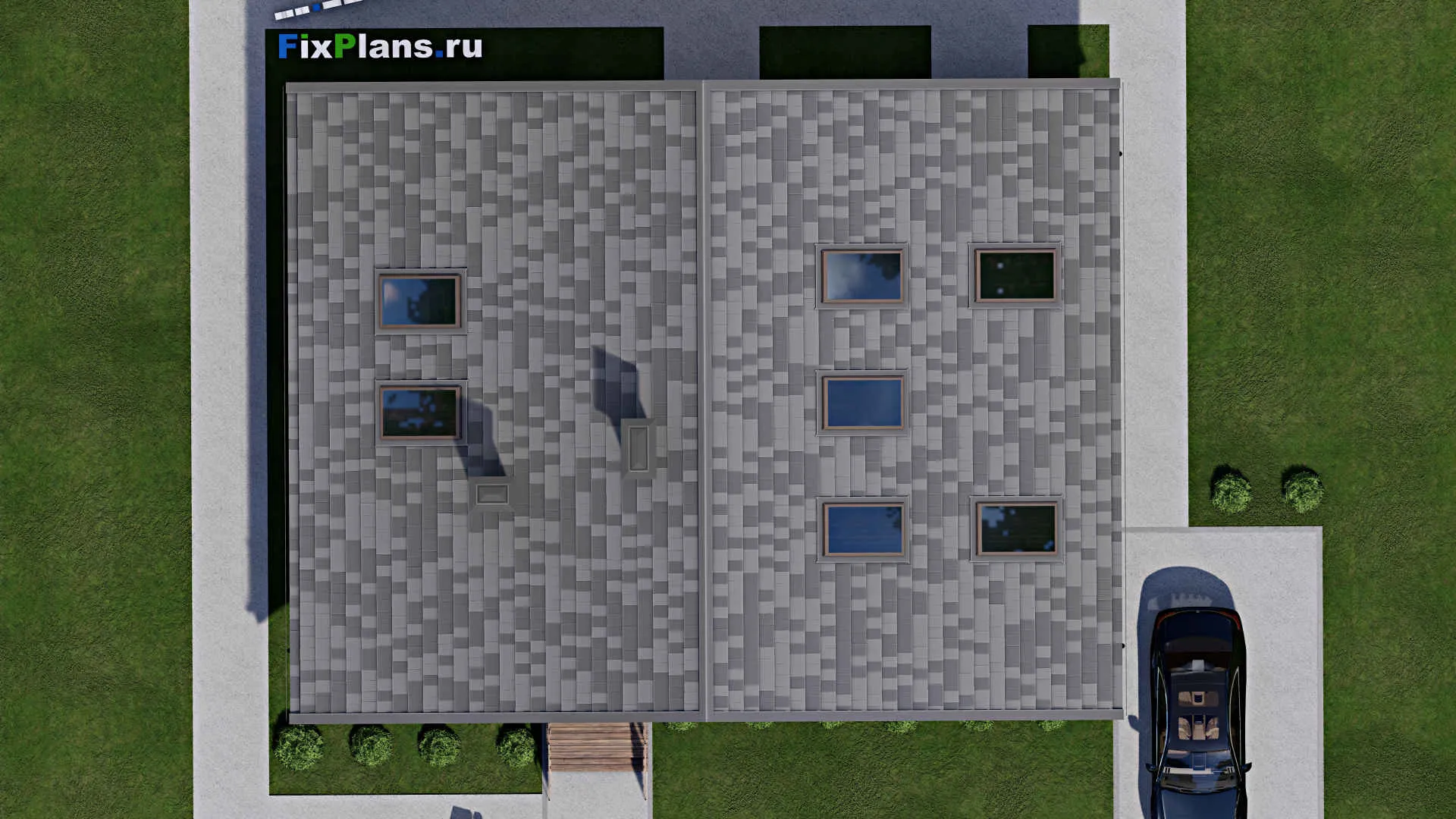 F-11429 - Проект бани 13 на 15, площадью 140 м² с терассой и санузлом