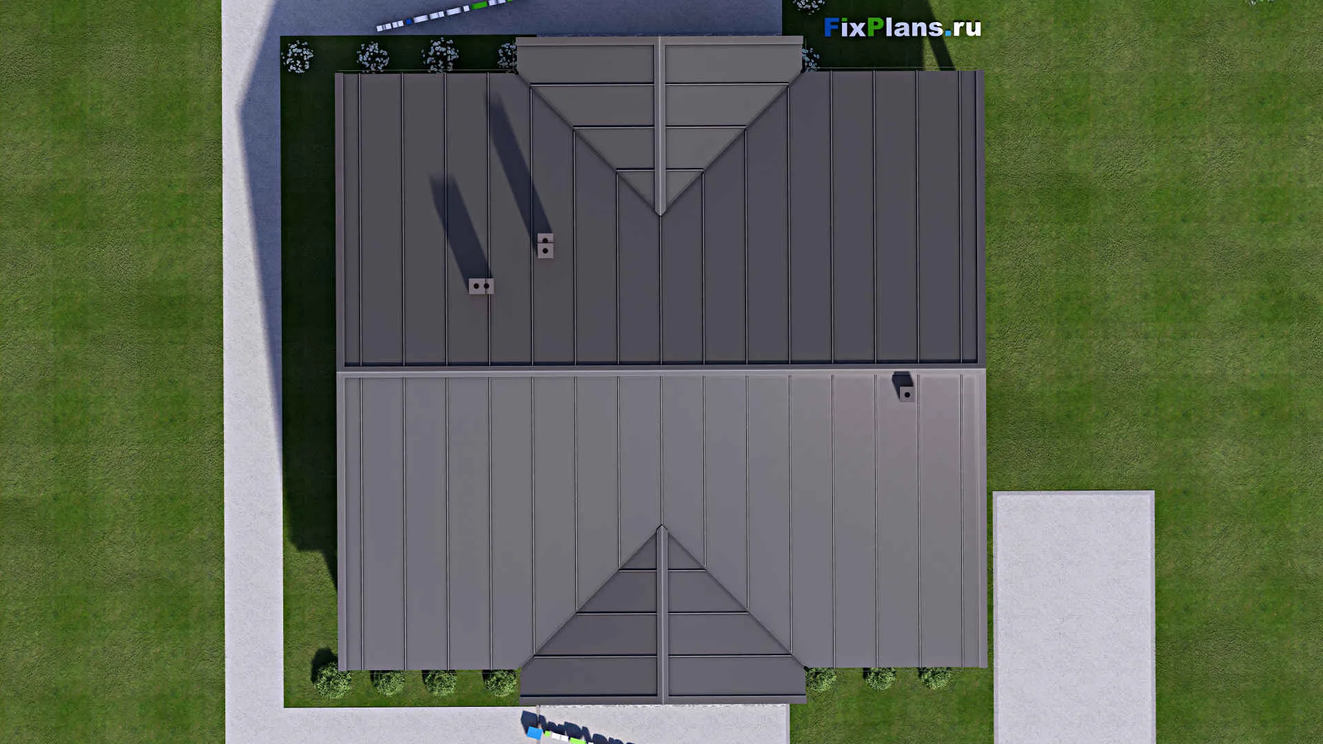 F-16388 - Проект одноэтажного дома 16 на 17, площадью 210 м² с 3 спальнями