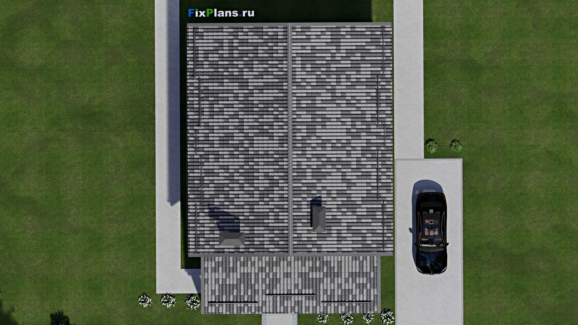 F-5912 - Проект дома с мансардой 11 на 13, площадью 210 м² с 3 спальнями